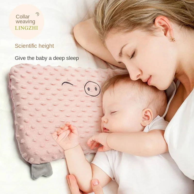 Baby Pillow Hydrophilic Cotton Memory Student Pillow Baby Pillow Four Seasons Cartoon Child Protective Pillow Children's Items