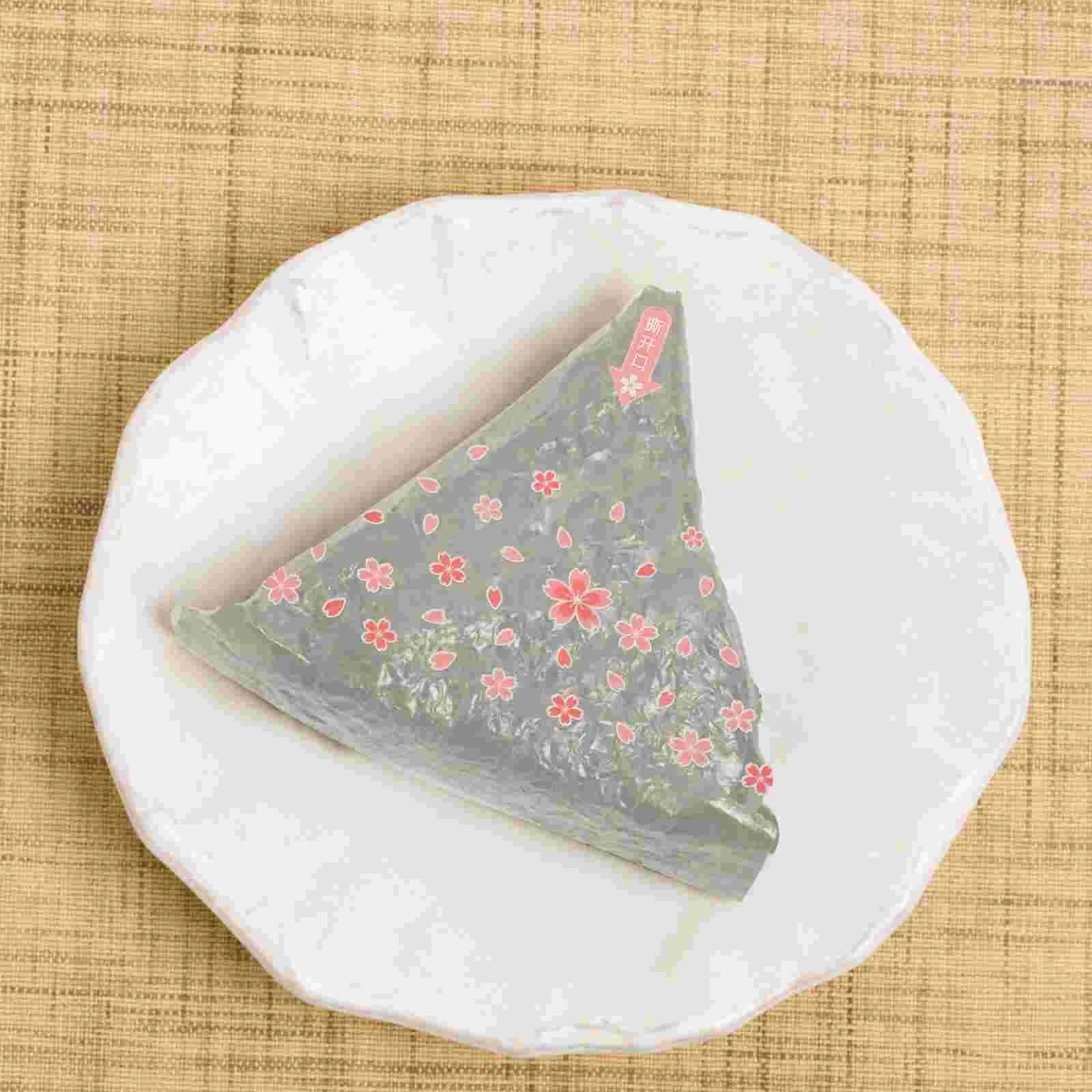 

100pcs Onigiri Bags Rice Ball Wrappers Triangle Sushi Packaging Bags Japanese Onigiri Packing Bags