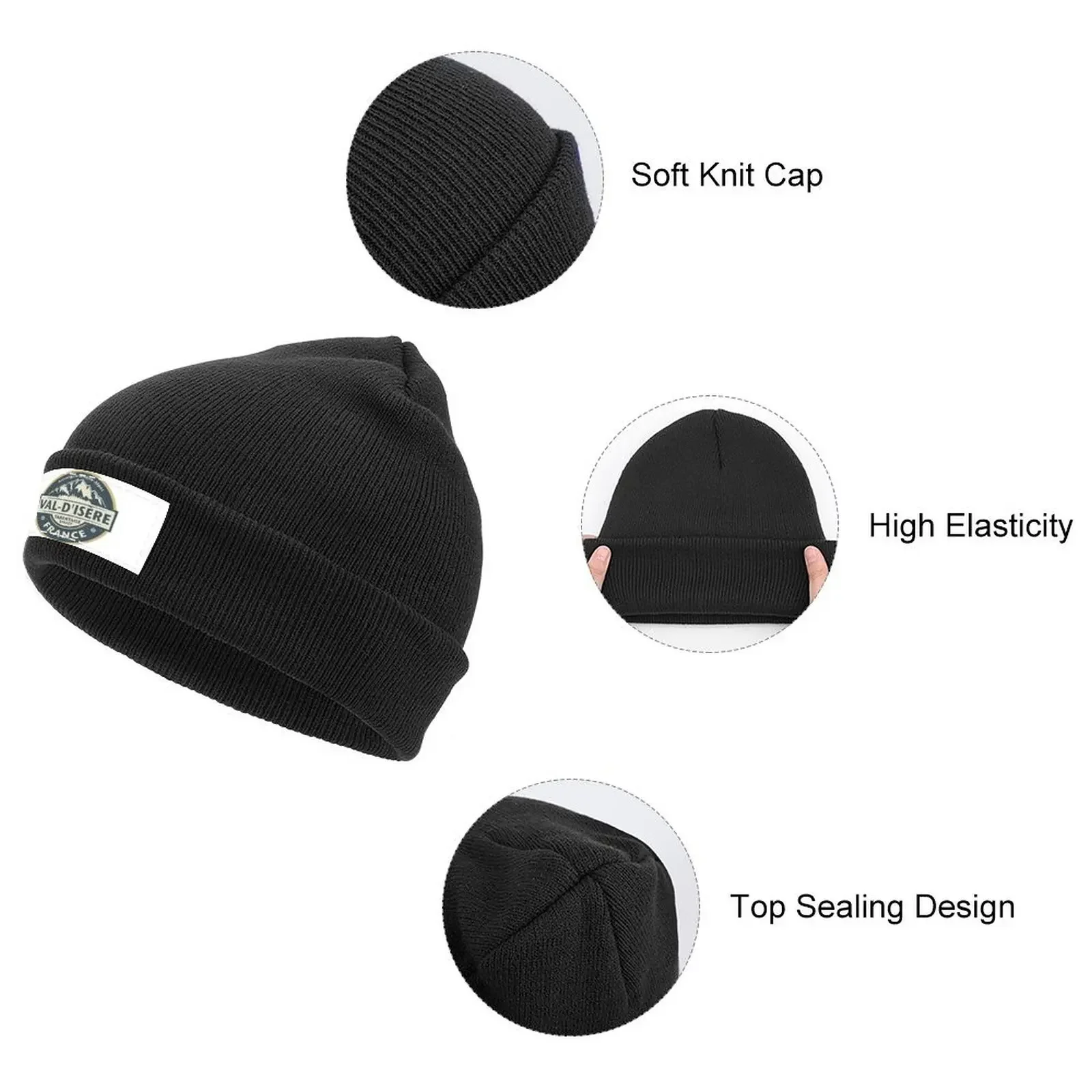 Val-d'Isere Франция Вязаная кепка Rave Custom Cap вечерняя шляпа для девочек и мужчин