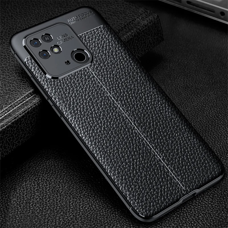 

For Redmi 10C Case For Redmi 10C Cover Shockproof TPU Soft Leather Style Phone Funda Shell Bumper For Redmi 10C