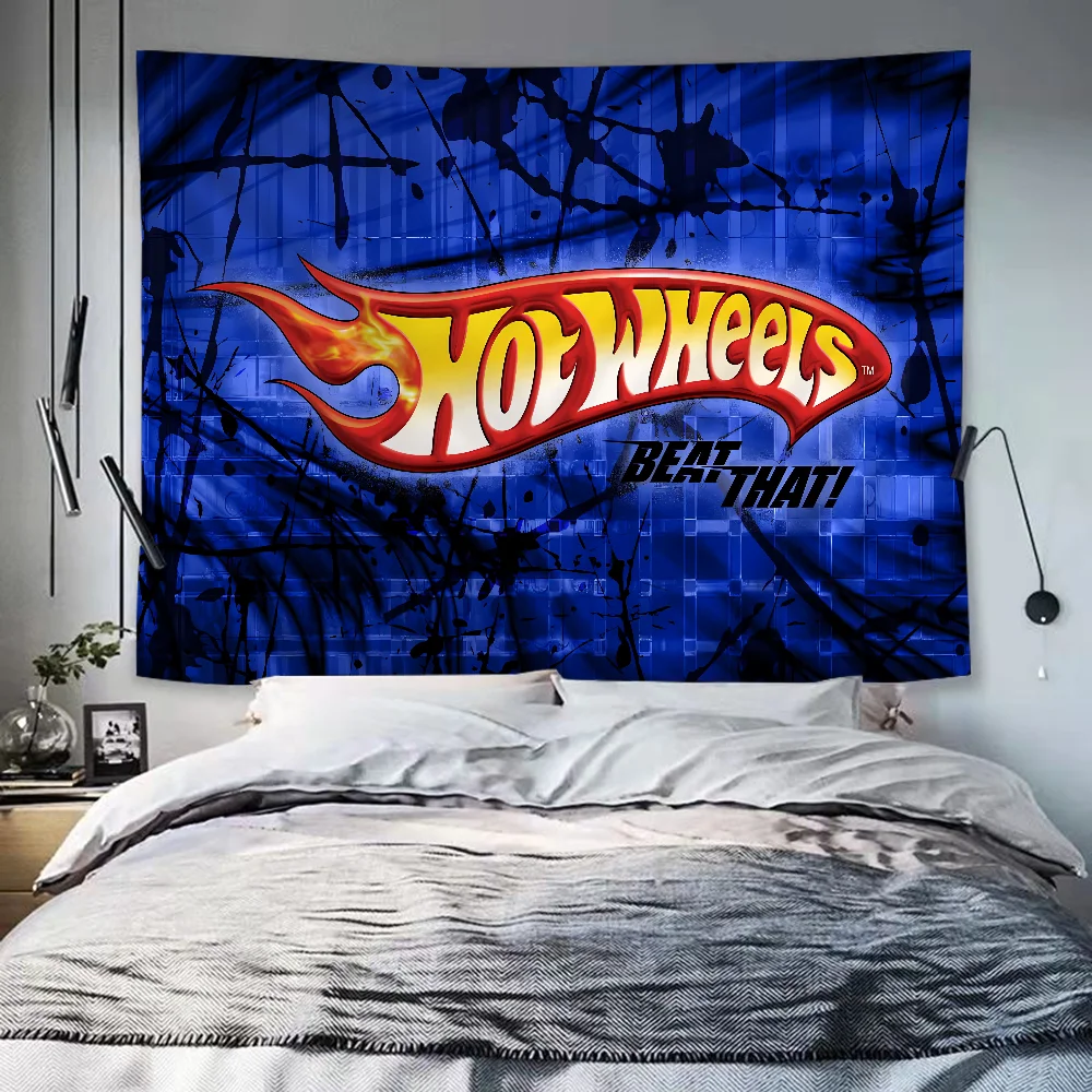 H-Hot W-Wheels Printed Large Wall Tapestry Hanging Tarot Hippie Rugs Dorm Art Home Decor
