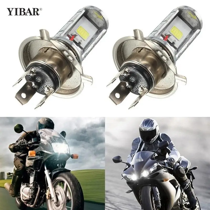 

12 Вт H4 мотоциклетная COB лампа светодиодсветильник ПА с высоким/низким лучом передсветильник лампа