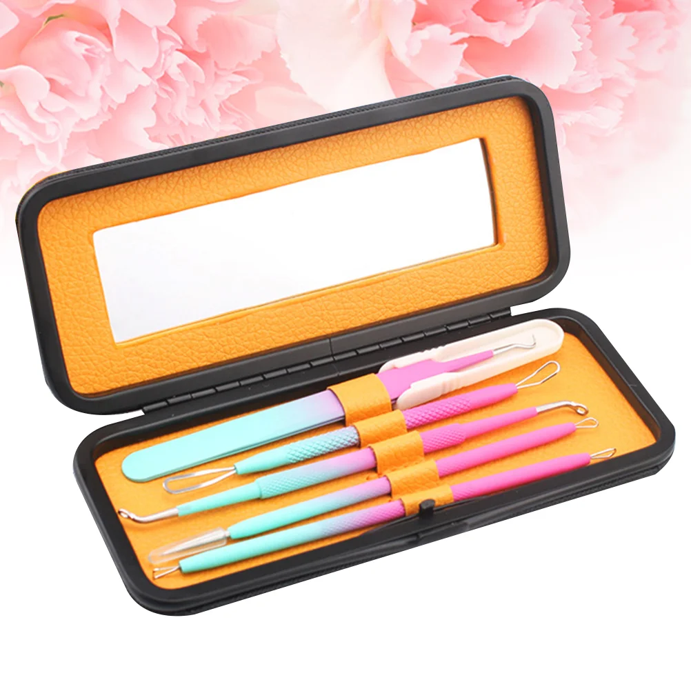 

Needle Tool Kit Removal Popping Stainless Acne Splinter Pin Nose Care Facial Zit Whitehead Removing Curved Bend Extractor