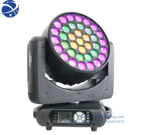 

High Quality ring control 37*12W full color Bee Eye Zoom LED Wash Moving Head Light stage lighting equipment professional