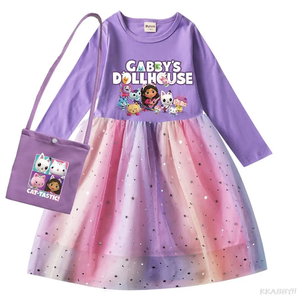 Женское платье для кукольного домика с длинным рукавом |