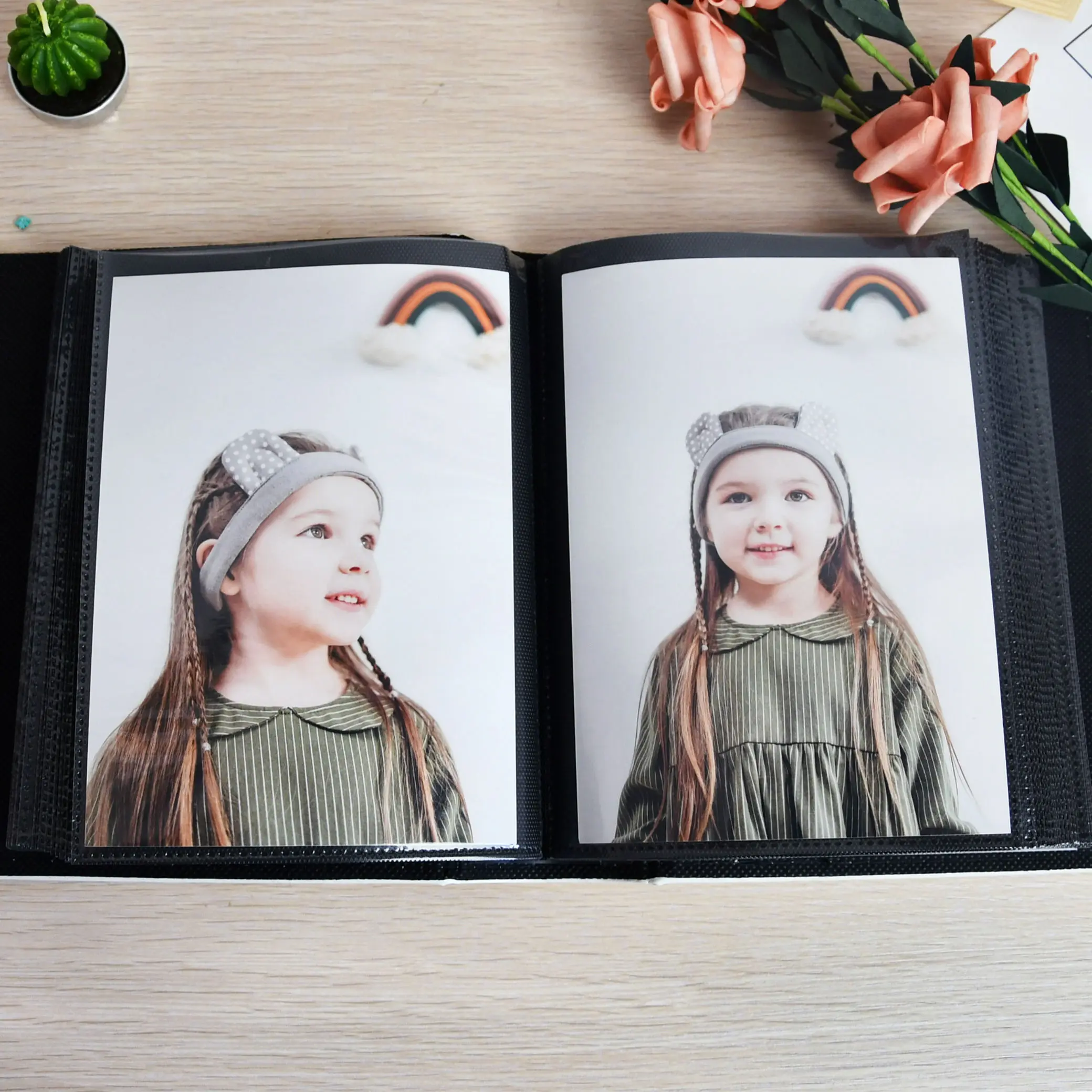 

PU cover 100 Vertical Pocket 21.5 * 16.5cm 8 inch Photo Mobile Photo Album Polaroid Insert Photo Album Anniversary Gift