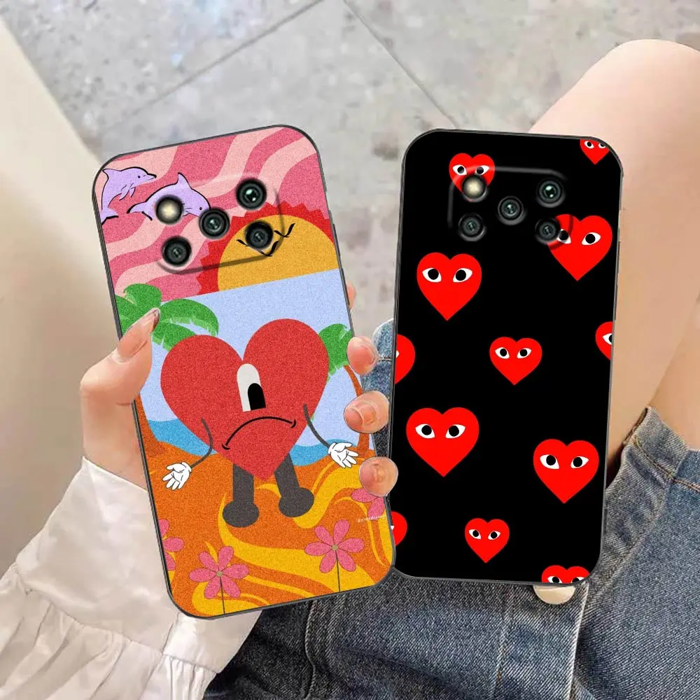 

Luxury Red Heart Case For Xiaomi Note 10 Lite Poco X5 M5 M4 C40 F4 X4 X3 M3 F3 GT Pro 5G 4G Black Shark 5 Mix 3 2S 2 4 Funda