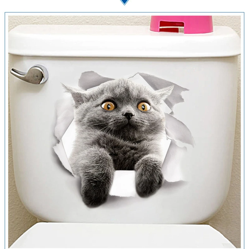

Creative Cat Three-dimensional Wall Sticker Decorative Sticker Personalized Refrigerator Notebook Toilet Sticker
