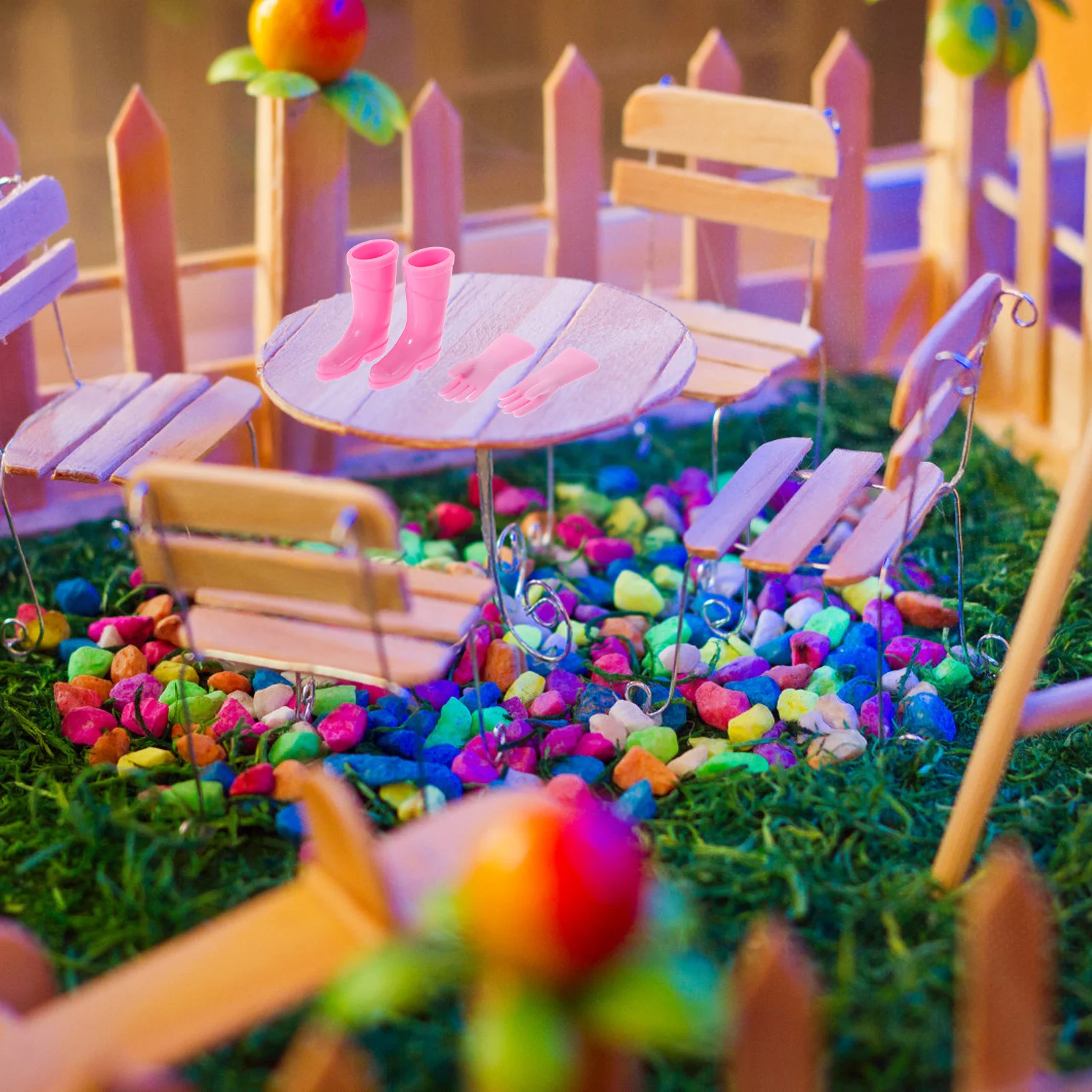 Мини-дождевые сапоги перчатки обувь дождевики для фигурного дома и украшения