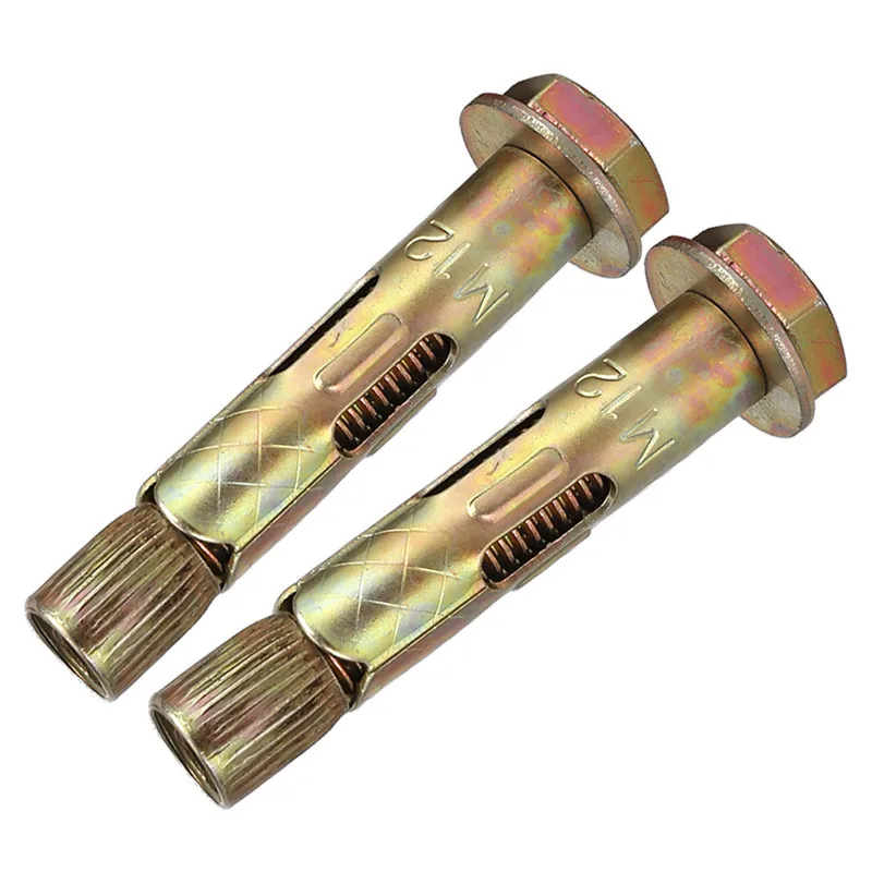 Heavy Duty Screw for Carbon Steel and Concrete Walls Expansion Shield Anchor with Hex Bolt Floor Installation Fastening 5pcs |