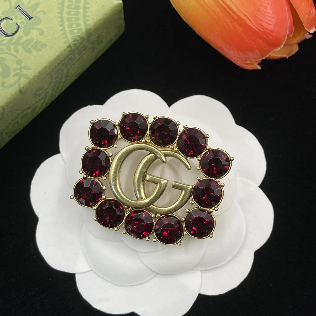Женская брошь GUCCI булавки со стразами модный аксессуар для костюма одежда