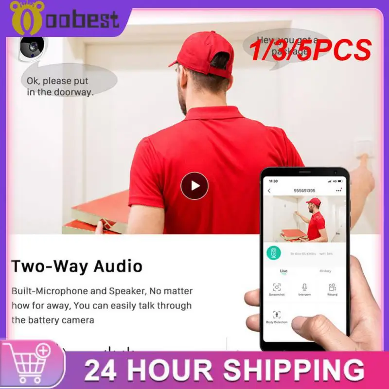 

1/3/5PCS IP WiFi Camera Surveillance Security Baby Monitor Automatic Human Tracking Cam Full Color Night Vision Indoor Video