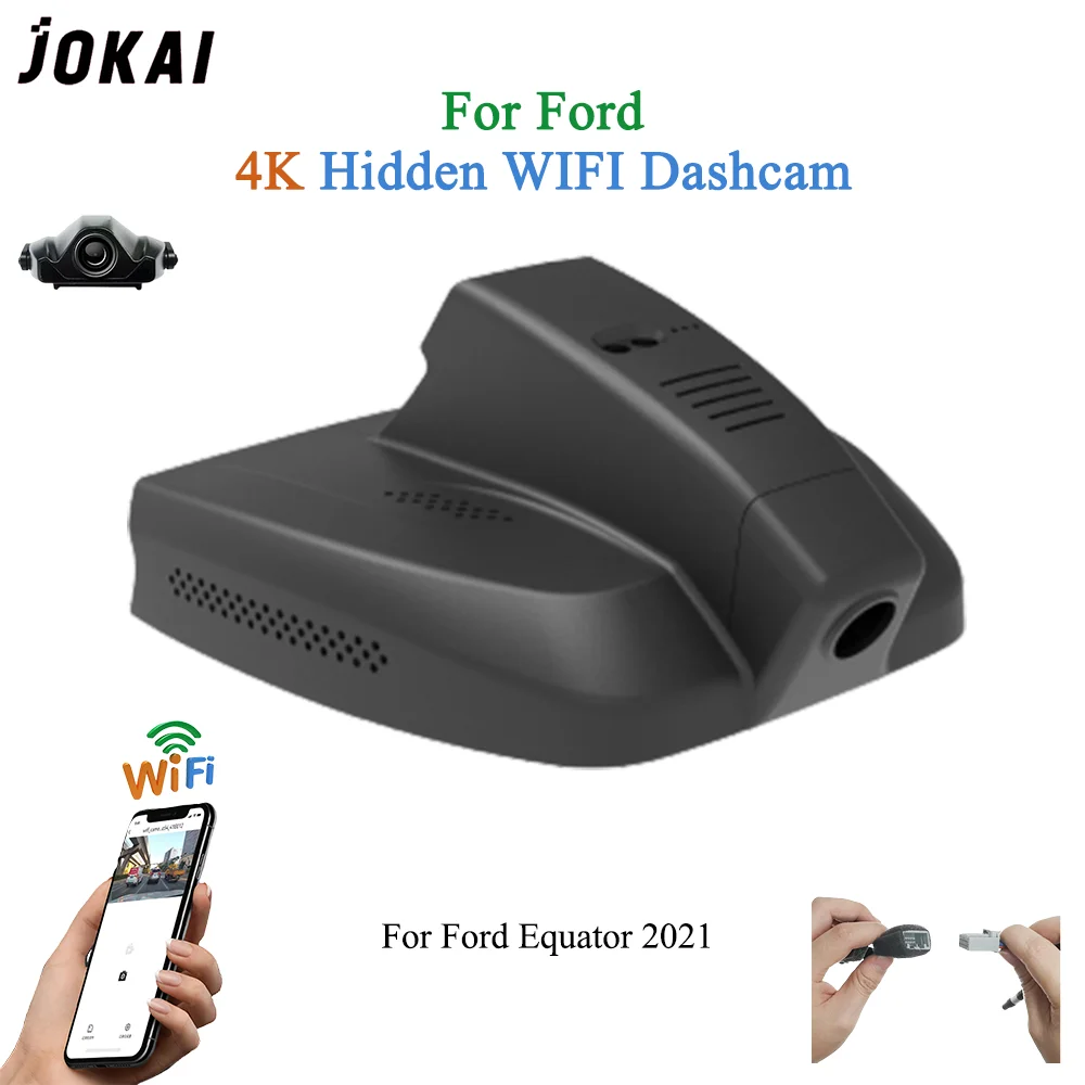 For Ford Equator 2021 Front and Rear 4K Dash Cam for Car Camera Recorder Dashcam WIFI Car Dvr Recording Devices Accessories