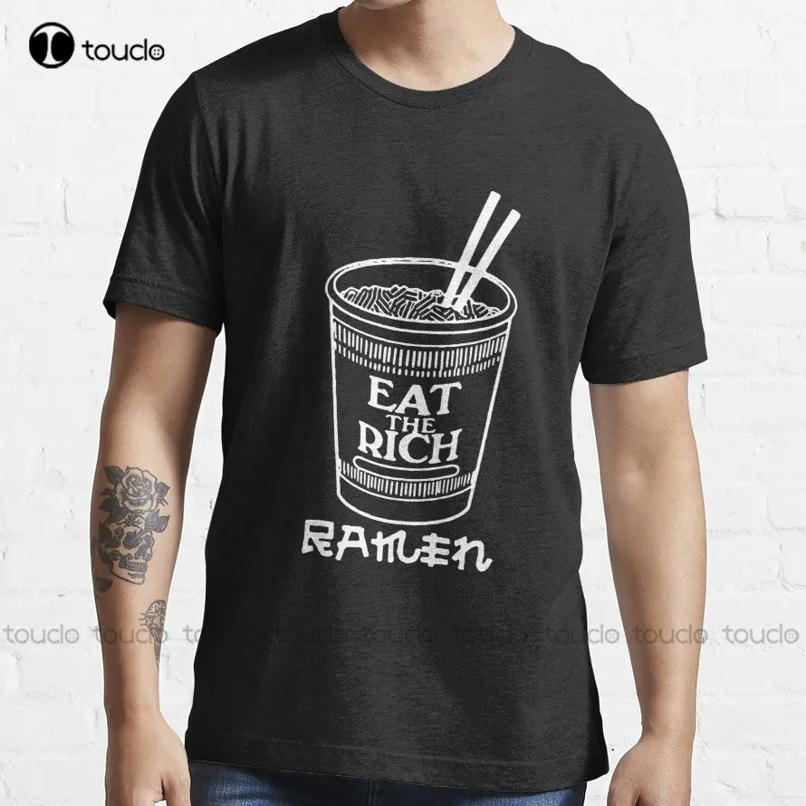 

Eat The Rich Japanese Style Ramen Funny Trending T-Shirt White Tshirts For Mens Cotton Digital Printing Tee Shirts Xs-5Xl Unisex