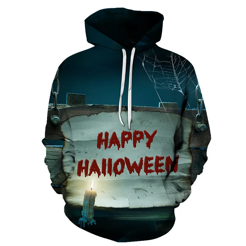 

Simple Style Halloween 3D Pumpkin Head Graphic Hoodies Men Women Spring Autumn Hooded Sweatshirts Boy Girl Coat Tops Clothing