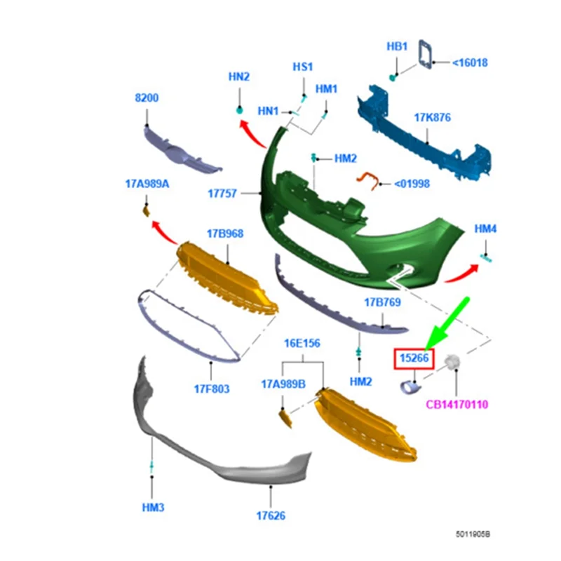 Передняя противотуманная фоторамка автомобиля (левая передняя) для Ford FIESTA 2008-2017