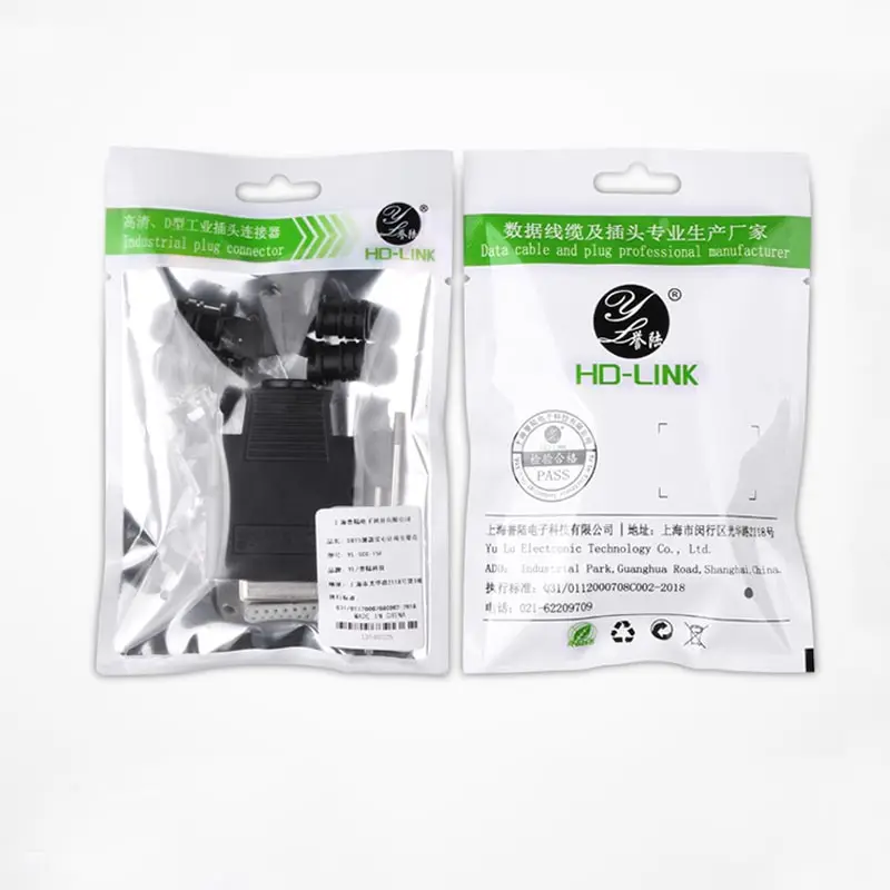 Паяльный разъем DB25 двухрядный D-sub 25-контактный последовательный порт