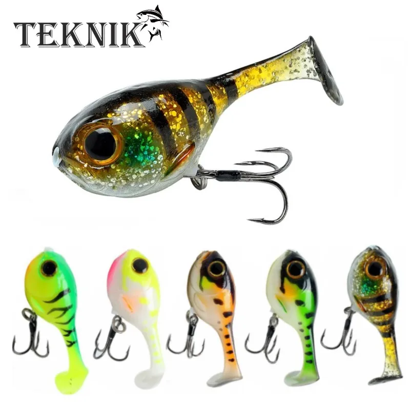 

TEKNIK Baby Deraball Swimbait Soft Lure Balloonfish 60mm 10g Artificial Silicone Bait with Hook For bass fishing pike lure