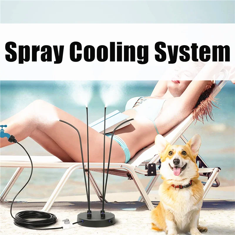 

Garden Watering System Outdoor Patio Stand-Up Misting Cooling System Portable Water Gun Sprayer Sprinkler Garden Tool EU/US Plug