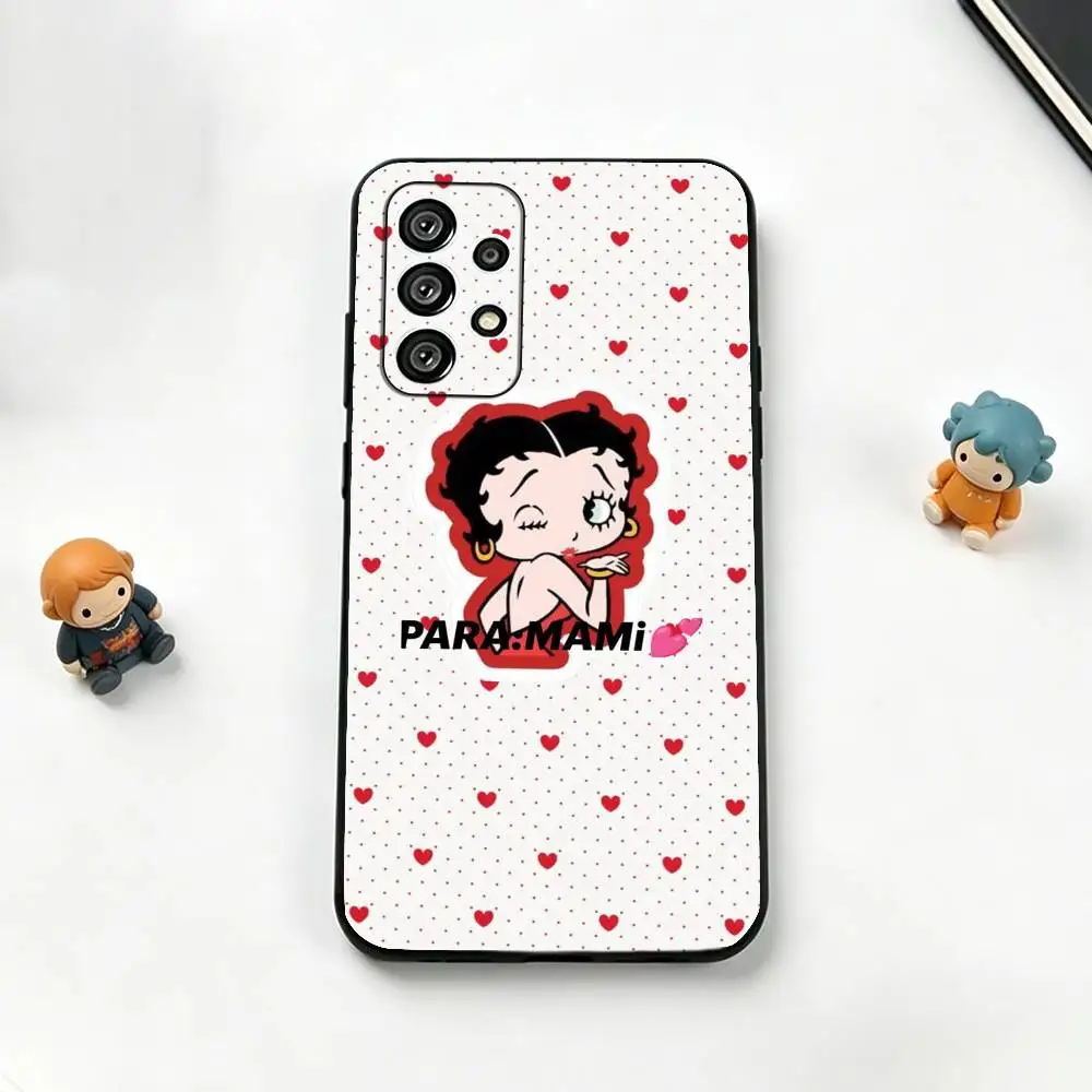 Фото Чехол для телефона B-Betty Cute B-Boop для Samsung S25, S24, S21, S22, S23, S30, Ultra, S20, Plus, Fe, мягкий силиконовый, черный №4
