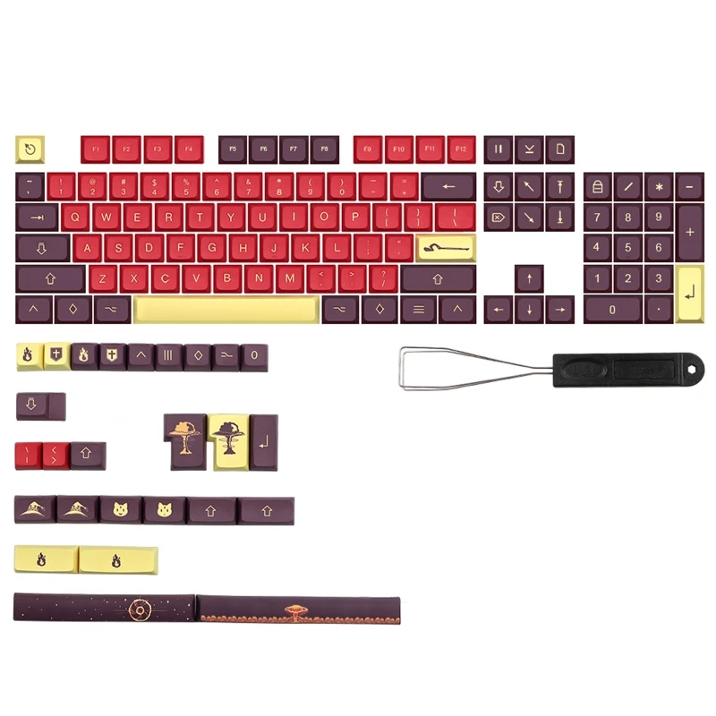 

Explosion Theme Key Cap PBT 5 Sides Dye Sublimation Keycaps for MX Switch Mechanical Keyboard XDA Profile for 130 Key