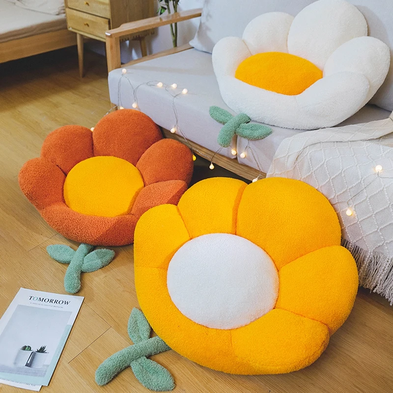 

Flower Shaped Cushion Ins Cute Pillow Bedroom Tatami Bay Window Floor Cushions Plush Fluffy Soft Throw Pillows Lovely Home Decor