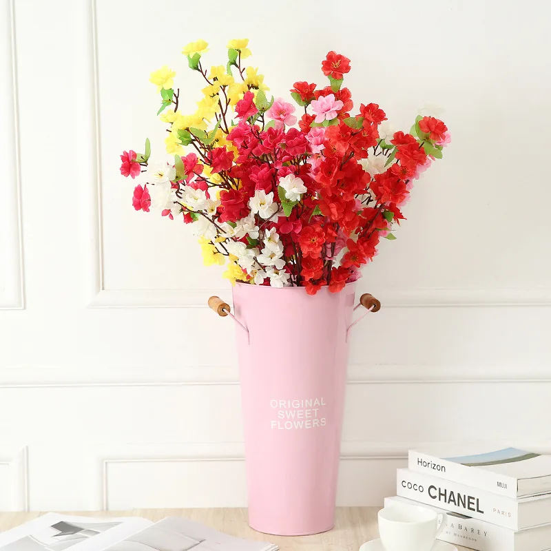

63cm 21 Heads Simulation Bouquet Magnolia Cherry Artificial Silk Branch Home Decoration Flower Photography Props Flower Wedding
