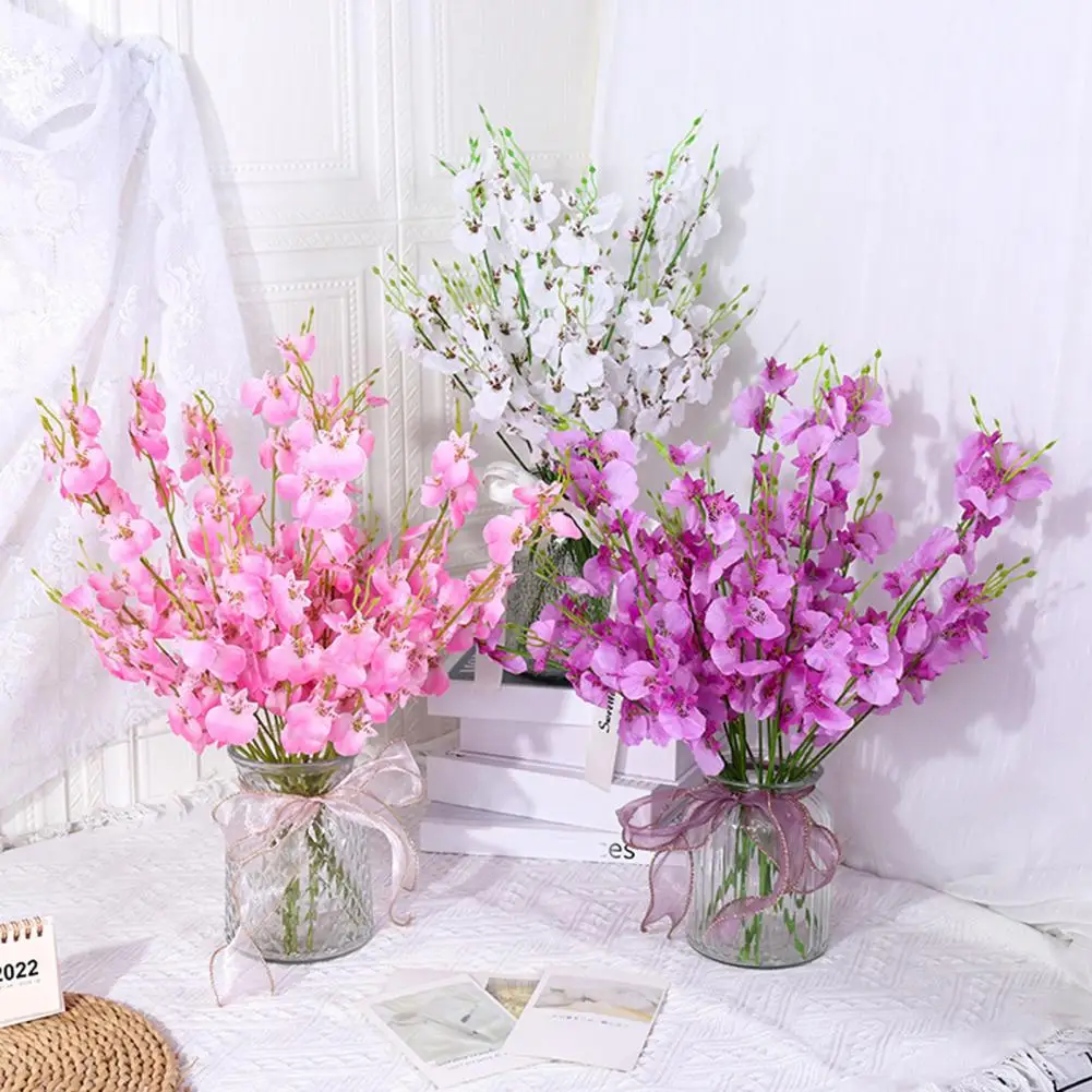 Искусственные цветы реалистичные искусственные орхидеи яркие цветочные для