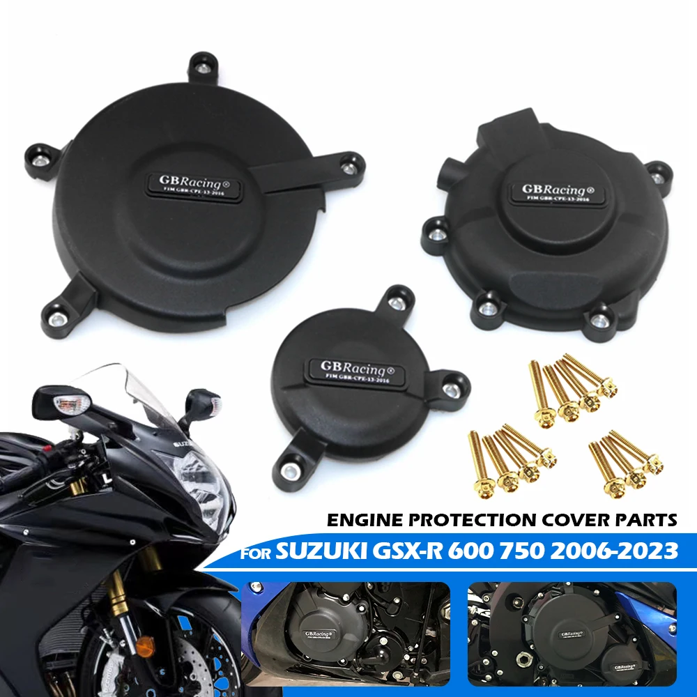 

For SUZUKI GSXR600 GSXR750 2006-2022 K6 K7 K8 K9 Engine Covers Protectors Motorcycles Engine cover Protection case GB Racing