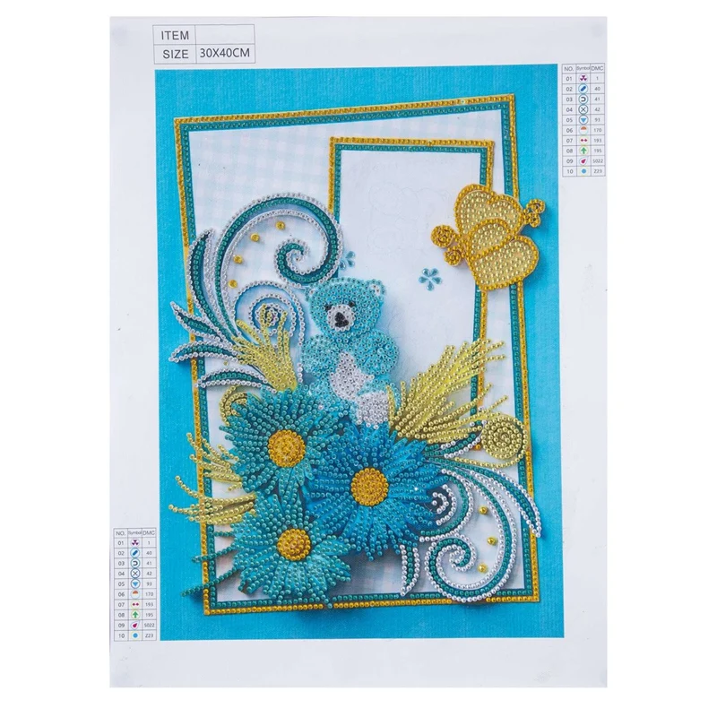 

5D Diamond Painting Cross Stitch By Number Kits Special Shaped Diamond Art Flower Bear Embroidery Craft For Home Decor