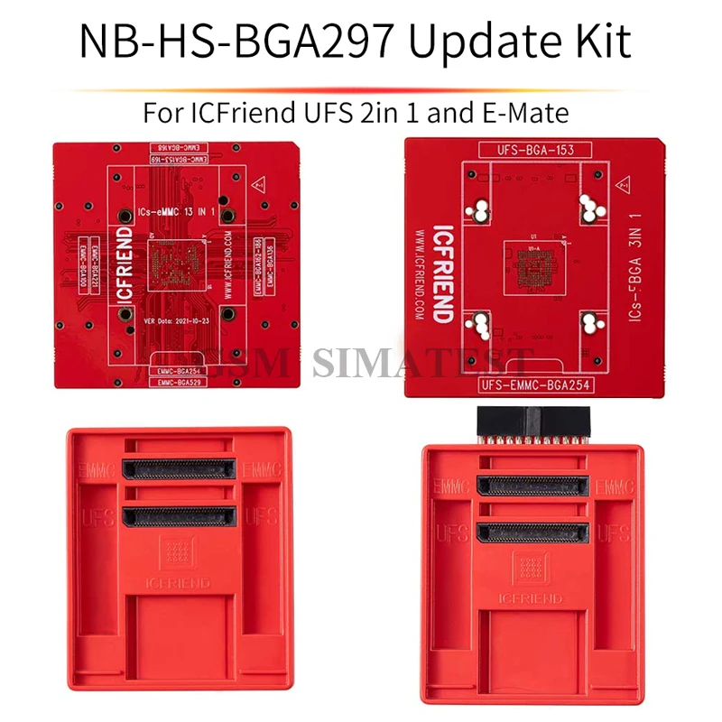 ICFRIEND NB- HS- BGA 297 Aadapter Update Kit Free Updates UFS 2 in 1 and eMMC with mipi Box Z3X Easy Jtag |