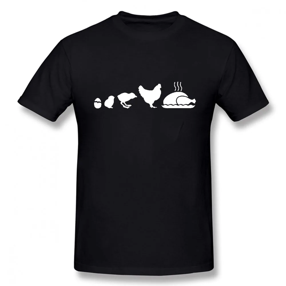 

New Summer Style Egg To Chicken Evolution Funny How Eggs Are Made T Shirt Men Casual Short Sleeve Turkey Christmas T-shirt