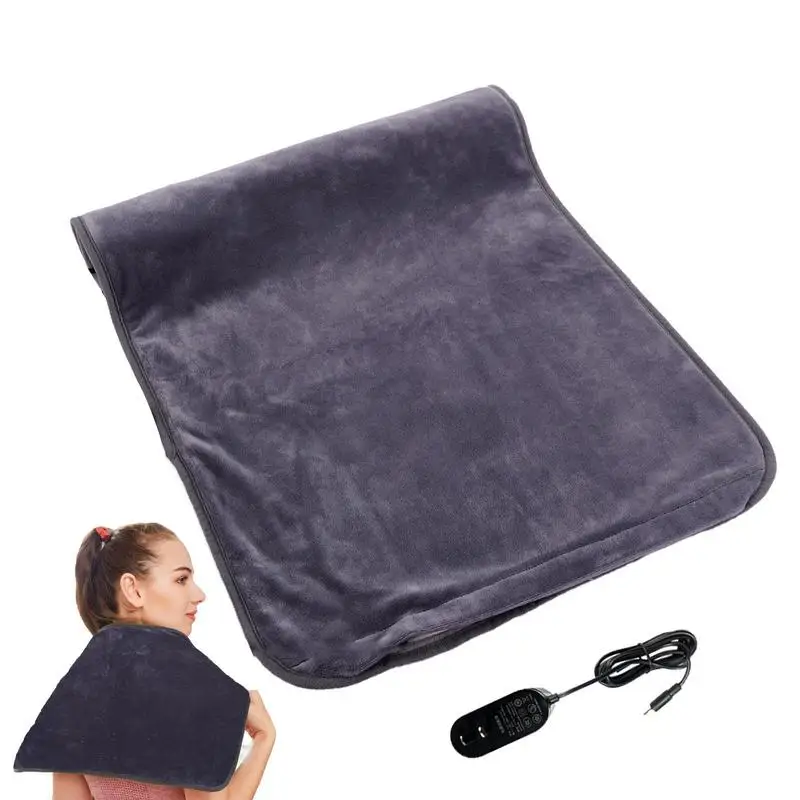 

Grey Electric Heating Pad Electric Blanket Office Heating Pad Winter Warmers Body Electric Blanket Body Warmer Heated Blank