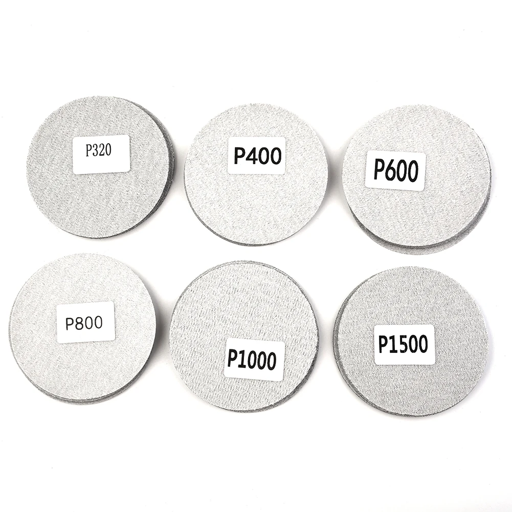 

30-pack Hook And Loop 3" Sanding Discs 75mm Wet/dry Sandpaper 320-1500 Grit For Stone Paint Finish Mirror Polishing Tool Parts