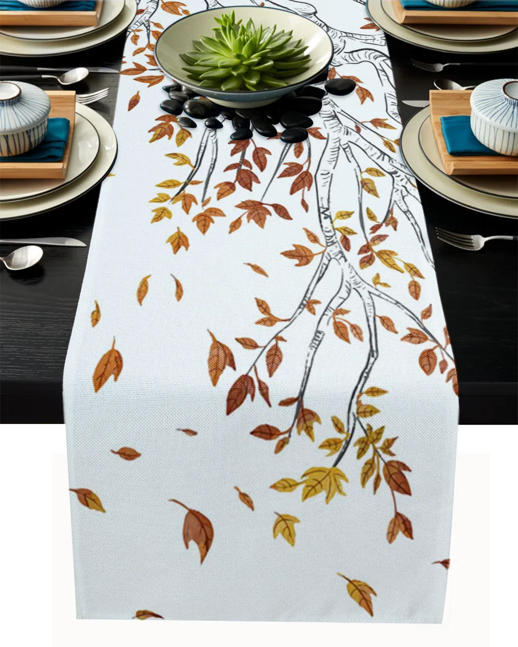 

Autumn Tree Fallen Leaves Tablecloth Table Runner Decoration Home Decor Dinner Table Decoration Table Decor