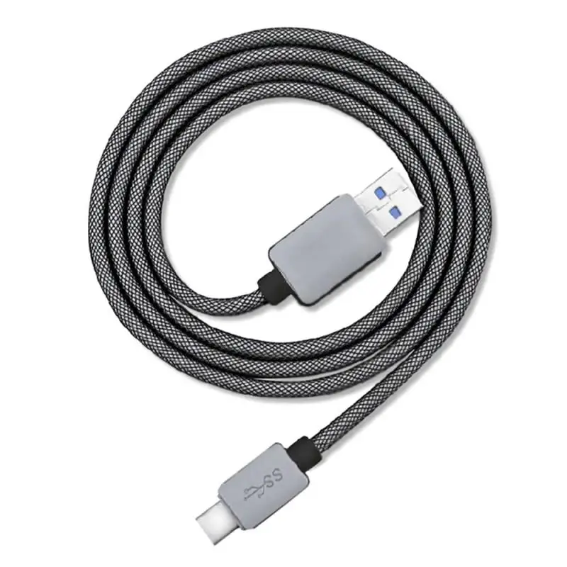 

1 M Black Mesh Braided Data Line USB-C 3.1 Type C To USB 3.0 Sync Charger Cable Wire For MI 4C Macbook 2015 OnePlus Two 2