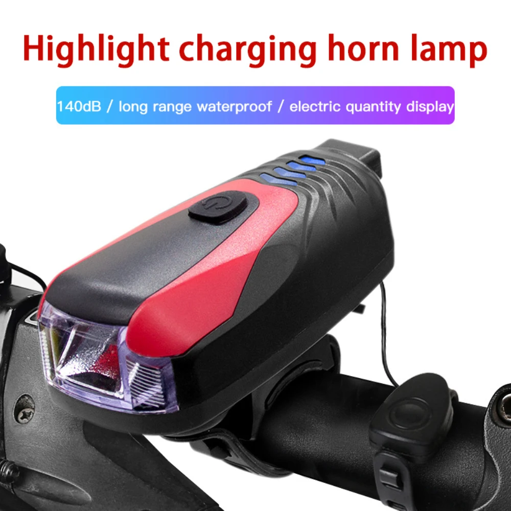 

1200mAh Waterproof Bicycle Light With Horn T6 Bulb Bicycle Front Lamp USB Charging Highlight MTB Road Bike Light Headlights