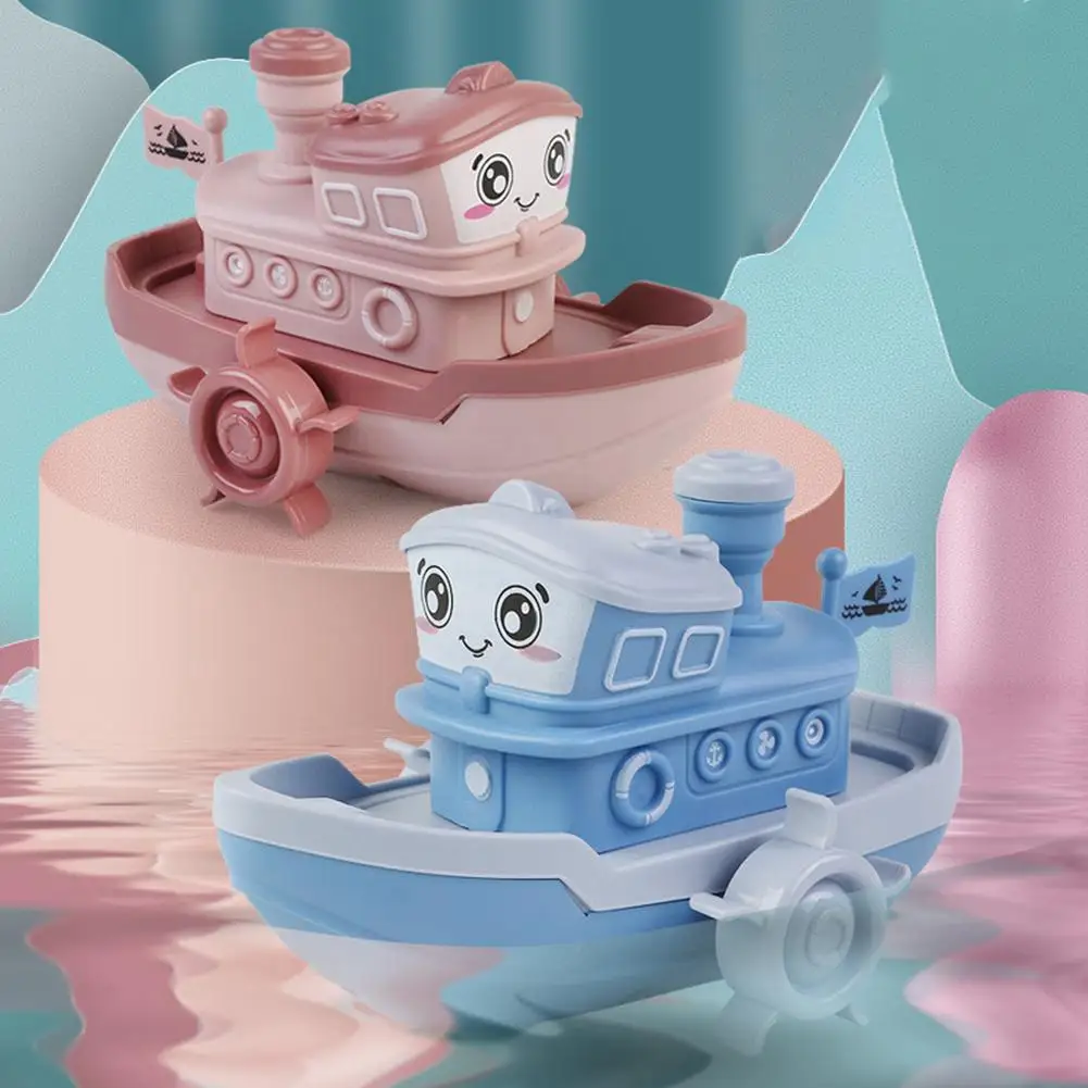 Baby Bath Toys For Kids Baby Shower Cruise Ship Clockwork Boat Toy Swimming Pool Shower Children Kids Water Toy Gift A2M2