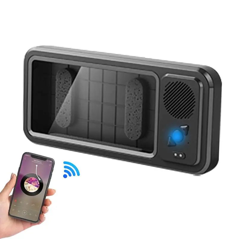 

Bathroom Phone Case Folding Anti-Fog Phone Case 360-Degree Rotation Telescopic Shower Mobile Phone Shelf Touchscreen Wall Mount