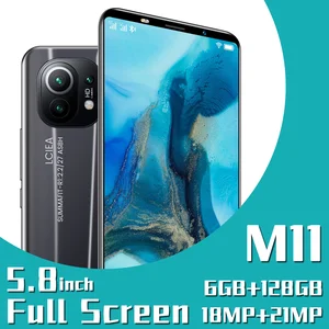global version m11 smartphone 5 8 inch 6gb128gb android unlocked phone 5g dual sim mtk6898 mobile phones celular cell 18mp21mp free global shipping