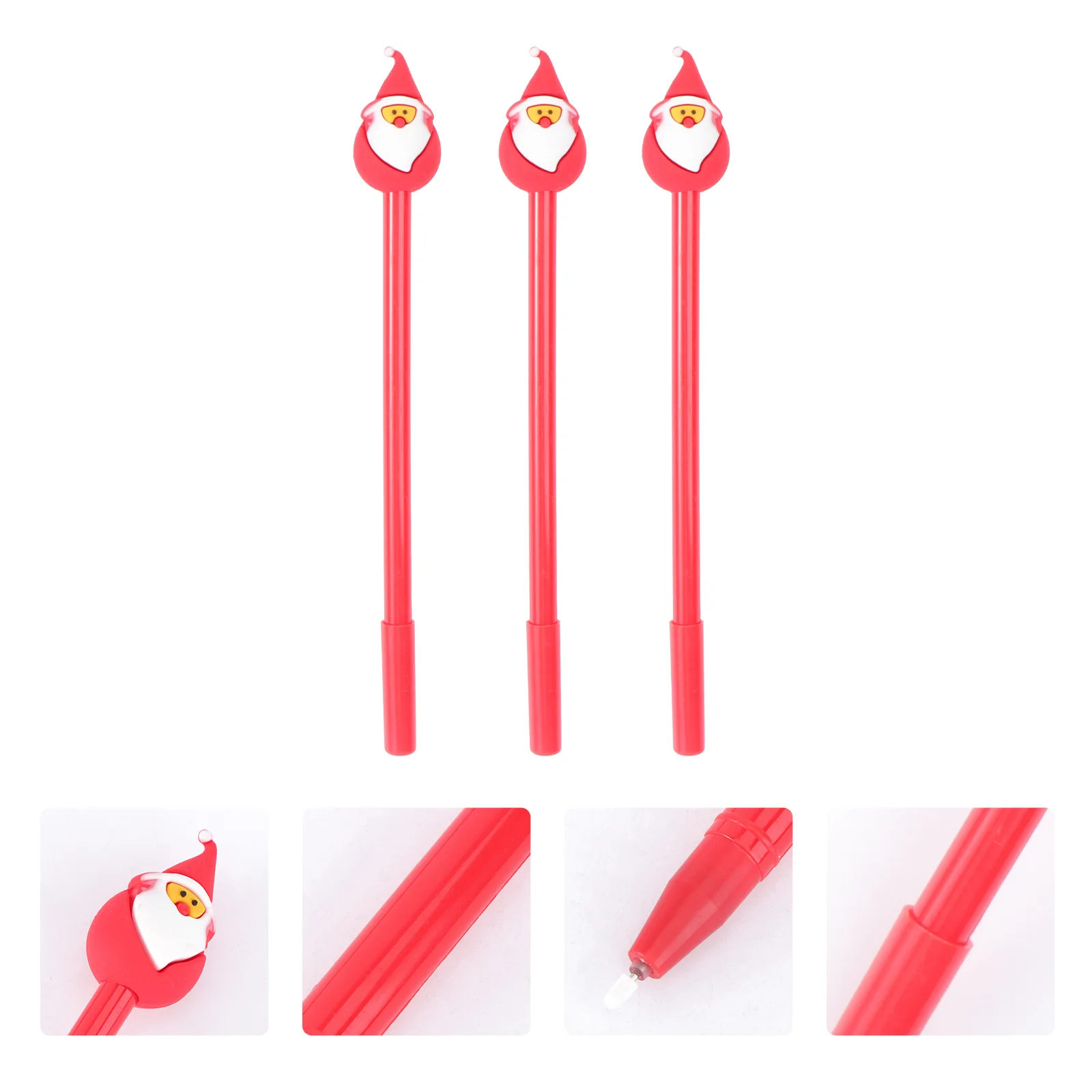 

3 Children Ballpoint Pen Christmas Writing Pens Santa Claus Pen Kids Class Rewards Christmas Novelty Pens