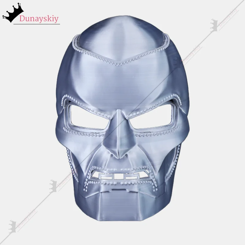 24*18 см Dr Doom Косплей Маска Череп ПВХ Металлические Части Шлем Анфас Маски