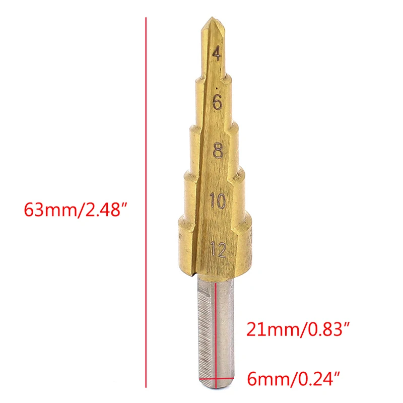 

Золотистый треугольный хвостовик с титановым покрытием, прямой, 5 шагов, фотобит 4-12 мм