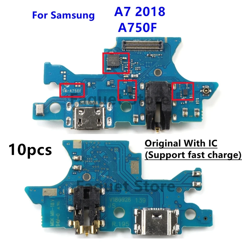 

10pcs/Lot Original USB Charging Port Mic Microphone Dock Connector Board Flex Cable For Samsung Galaxy A7 2018 A750 A750F