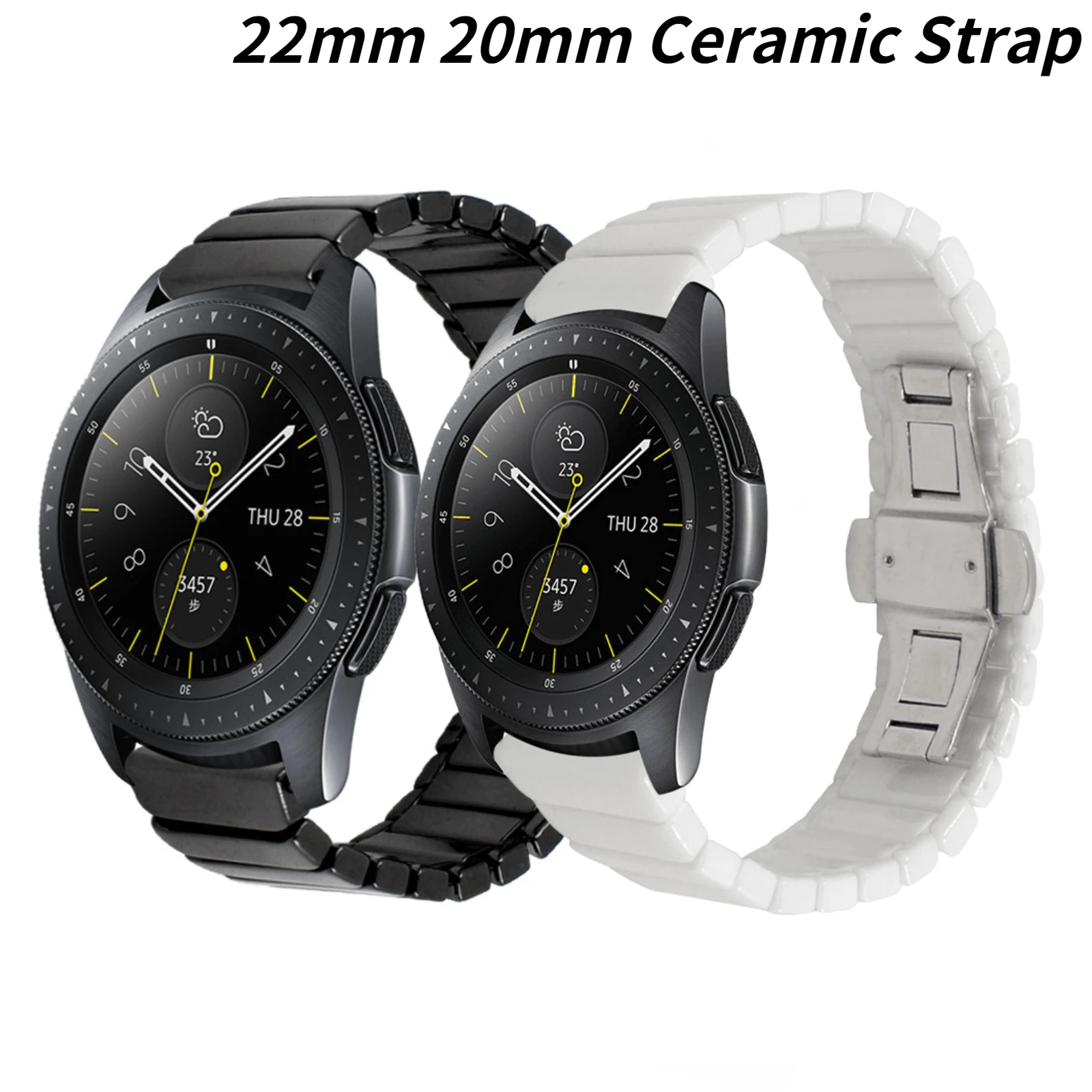 22mm 20mm Ceramic Strap For Samsung Galaxy watch 46mm Gear S3 Huawei watch GT2 Bracelet Wristband For Amazfit GTR/Stratos Band