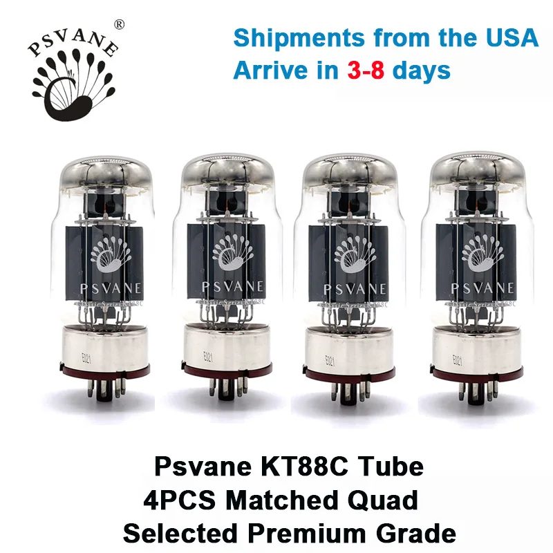 

Вакуумная трубка Psvane KT88C, 4 шт, подходит для квадроциклов премиум-класса, доставка из США, замена Shuguang Gold Lion EH KT88