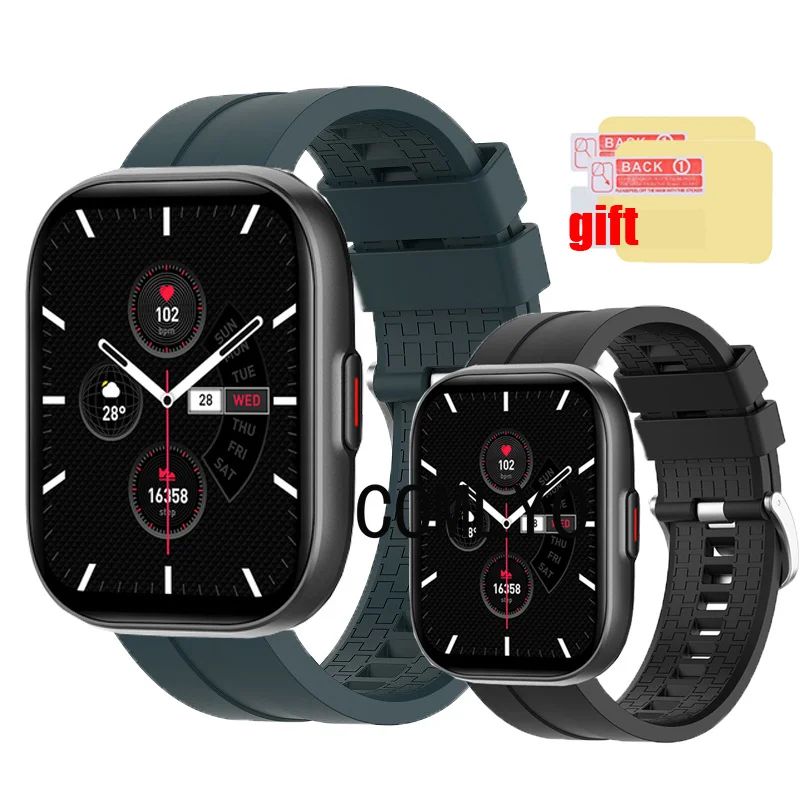 

Wristband for COLMI P68 P71 Strap Band Belt Silicone Smartwatch Bracelet Screen protector film For women men