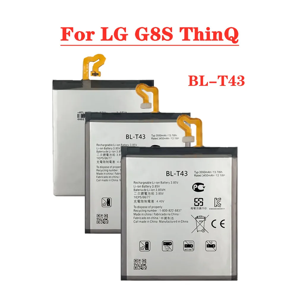 

New High Quality 3550mAh BLT43 BL-T43 Battery For LG G8S ThinQ LM-G810 BL T43 Mobile Phone Replacement Battery Bateria