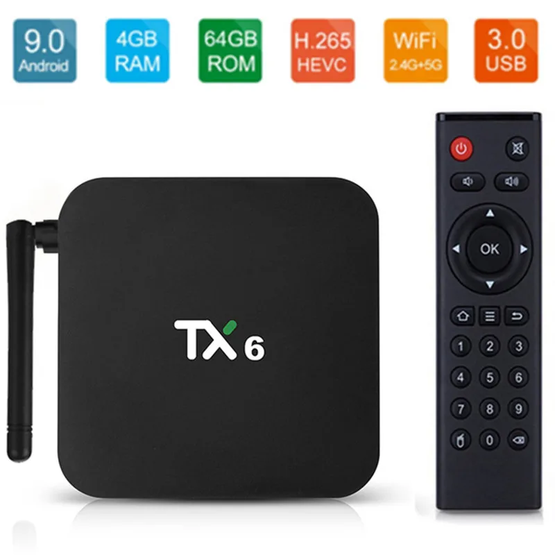 

Сетевой плеер TX6 STB, Allwinner H616, Android 9,0, 4 ГБ/64 ГБ, двухдиапазонный, Wi-Fi, Bluetooth