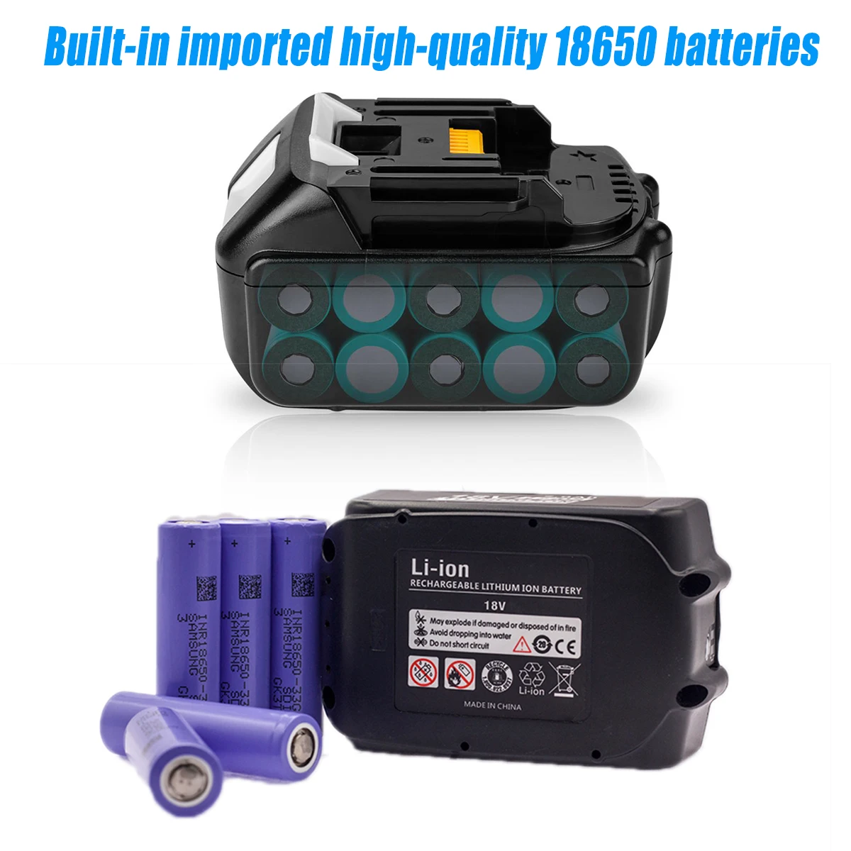 Заменить аккумулятор Makita 18 в Tool BL1850B 4 0 Ач 6 7 8 9 совместим с BL1840B BL1860B BL1830 BL1815 BL1820 |